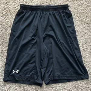 Under Armour Black Athletic Shorts Relaxed Fit Performance